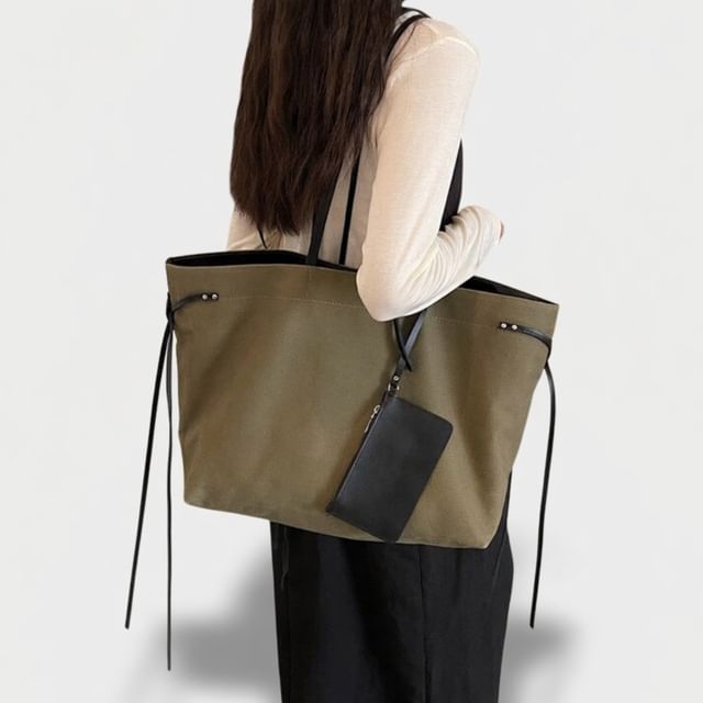 Skyglow-Set Plain Fabric Tote Bag Pouch