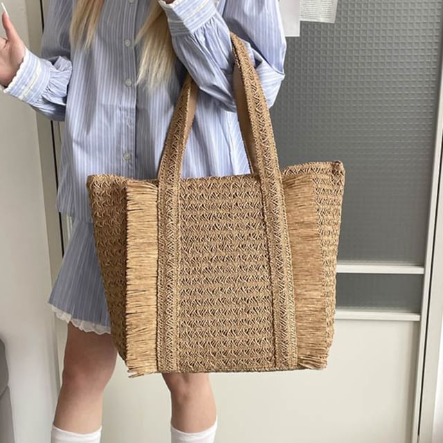 Skyglow-Straw Tote Bag