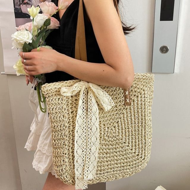 Skyglow-Straw Tote Bag