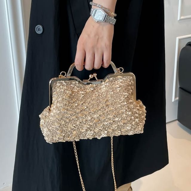Skyglow-Tweed Crossbody Bag