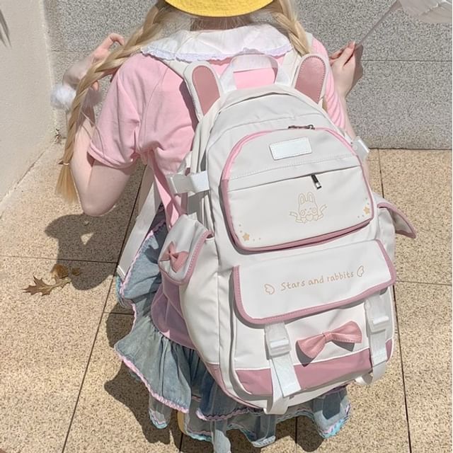 Skyglow-Two Tone Buckled Backpack