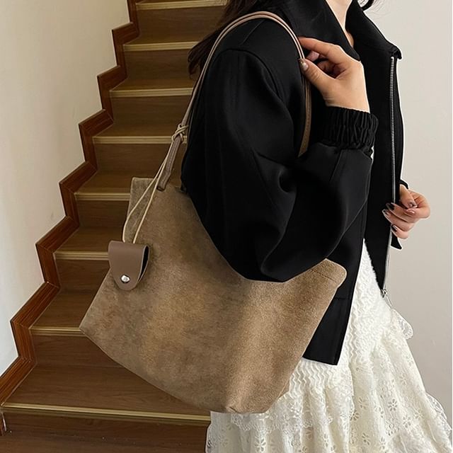 Skyglow-Velvet Plain Tote Bag