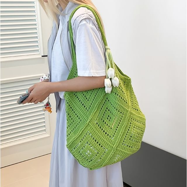 Skyglow-Woven Knit Tote Bag