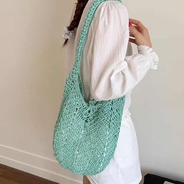 Skyglow-Woven Knit Tote Bag
