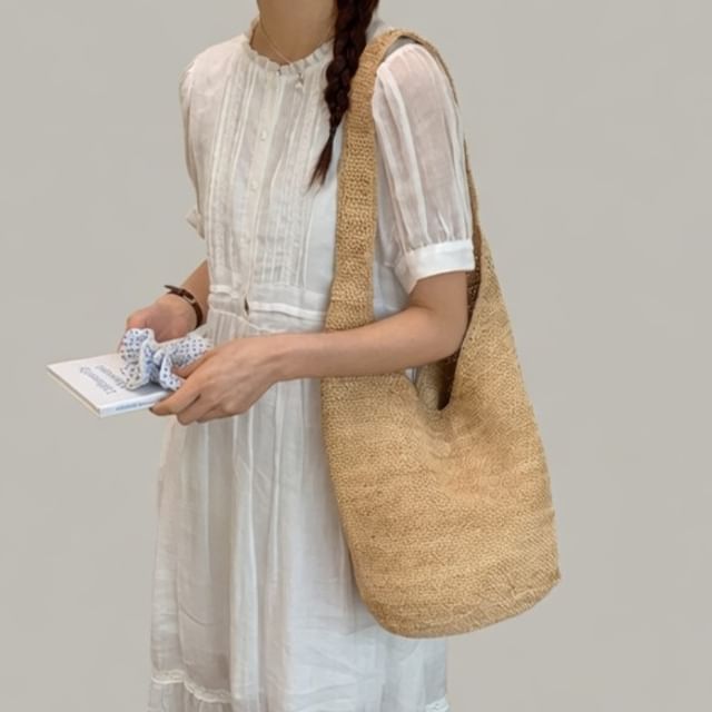 Skyglow-Woven Straw Tote Bag