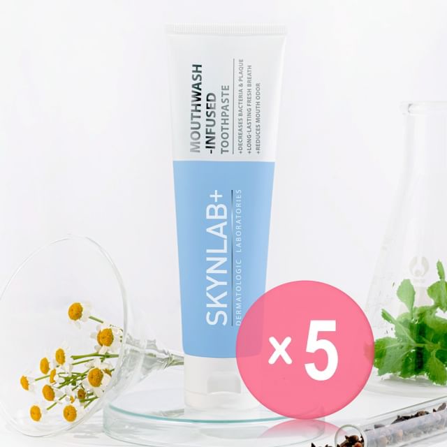 Skynlab-Mouthwash-Infused Toothpaste 5pcs Bundle Set