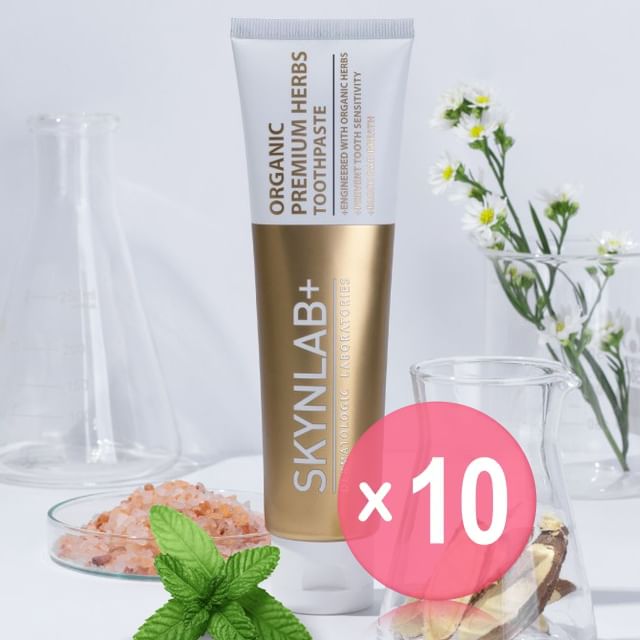 Skynlab-Organic Premium Herbs Toothpaste 10pcs Bundle Set