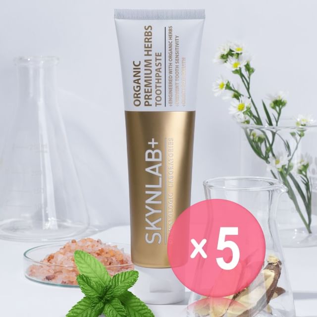 Skynlab-Organic Premium Herbs Toothpaste 5pcs Bundle Set