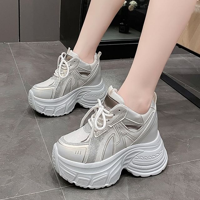 Sleeko-Hidden Wedge Platform Sneakers