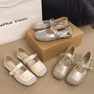 Sleeko-Woven Mary Jane Shoes