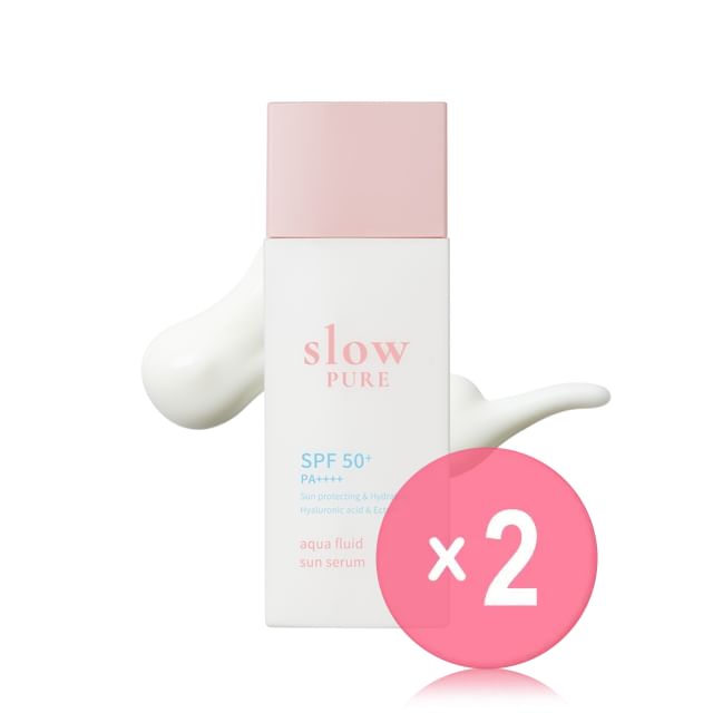 slowpure-Aqua Fluid Sun Serum 2pcs Bundle Set