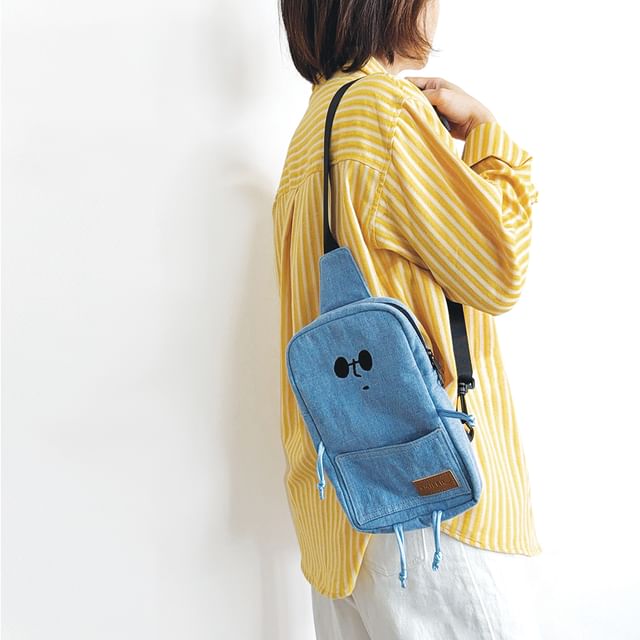 SMILER-Buddy Bag Denim Version Shoulder Bag Light Blue