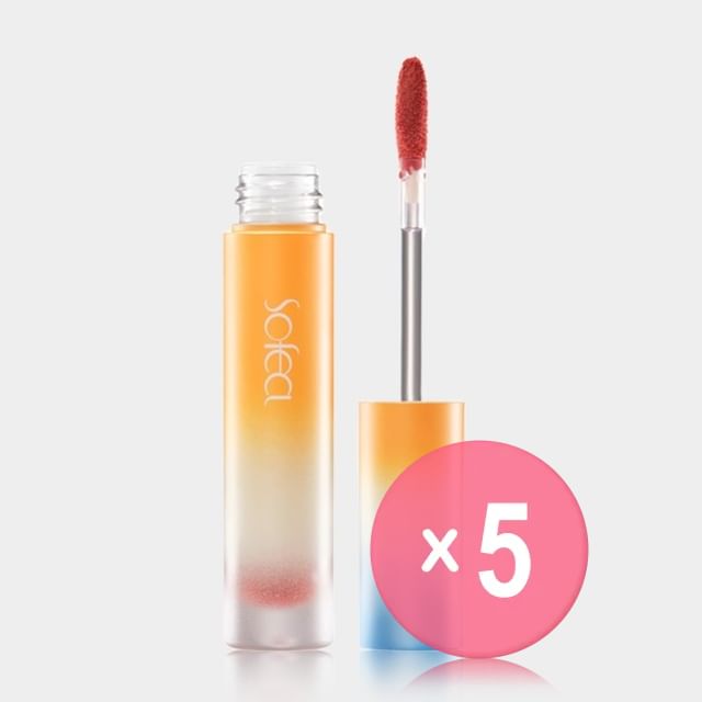 Sofea-Lightweight Soft Mist Lip Mud - 7 Colors 5pcs Bundle Set