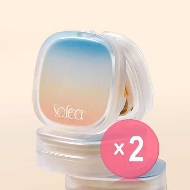 Sofea-Lustrous Air Cushion Foundation with Refill - 2 Shades 2pcs Bundle Set