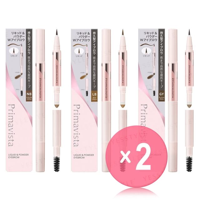 Sofina-Primavista Style Lock Eyebrow Liquid Powder 2pcs Bundle Set