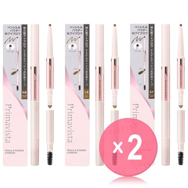 Sofina-Primavista Style Lock Eyebrow Pencil Powder 2pcs Bundle Set