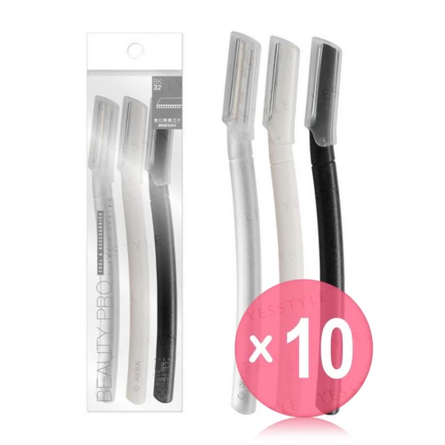 Solone-3D Eyebrow Razor BK32 10pcs Bundle Set