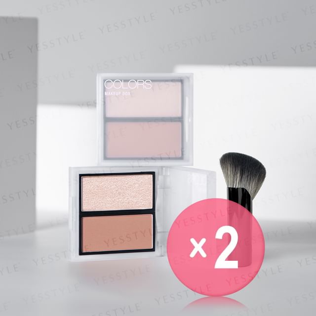 Solone-Exclusive Rosy Glow Palette With Brush 2pcs Bundle Set