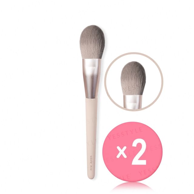 Solone-Exquisite Makeup Brush Peach Cream Series Blush Brush 2pcs Bundle Set