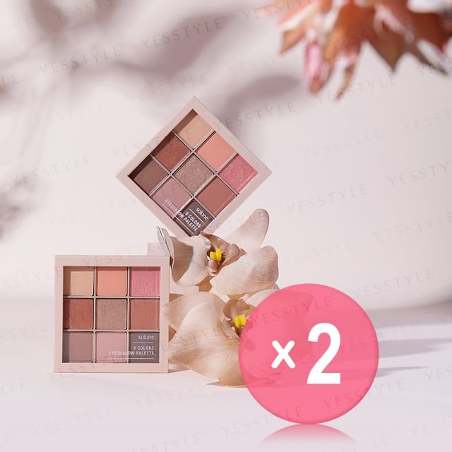 Solone-Play With Perfection 9 Colors Eyeshadow Palette 2pcs Bundle Set