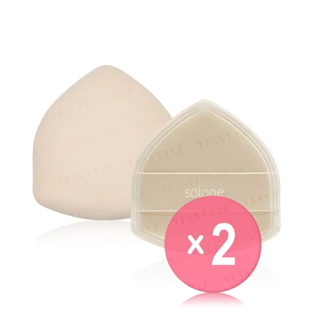 Solone-Souffle Makeup Puff Cream Chestnut 2pcs Bundle Set