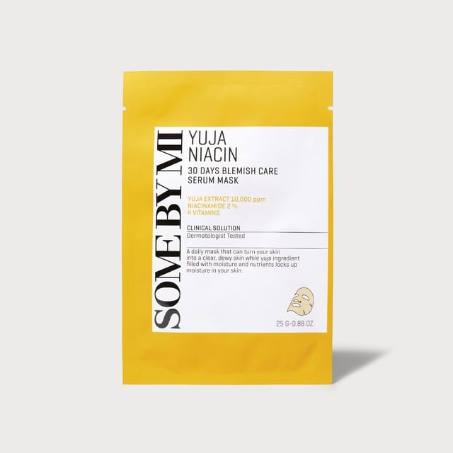 SOME BY MI-Yuja Niacin Blemish Care Serum Mask - Masque tissu anti-imperfections à lextrait de yuja