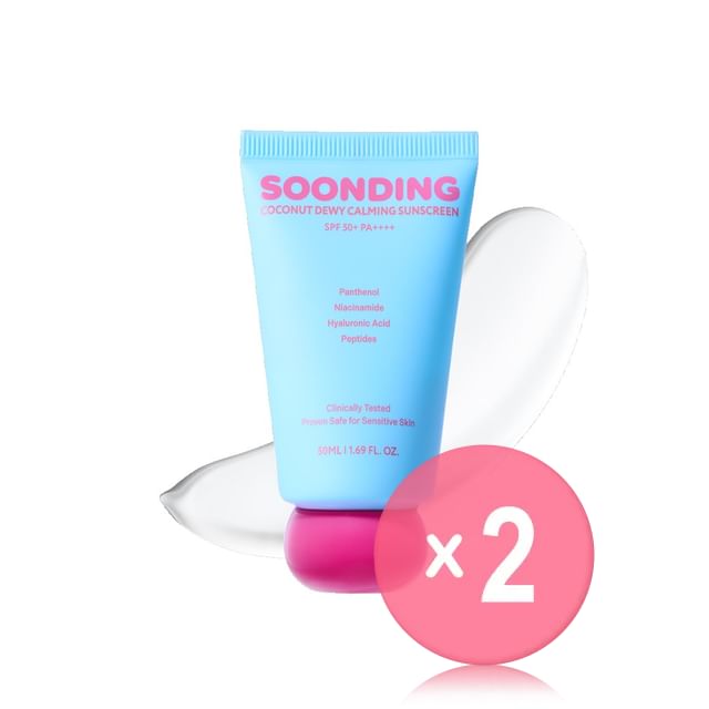 SOONDING-Coconut Dewy Calming Sunscreen 2pcs Bundle Set