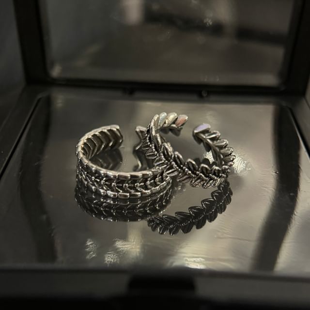 Soosina-Textured Metal Open Ring