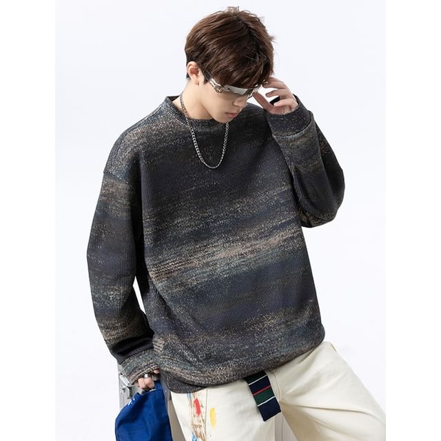Soulcity-Plus-Size Gradient Loose Sweatshirt