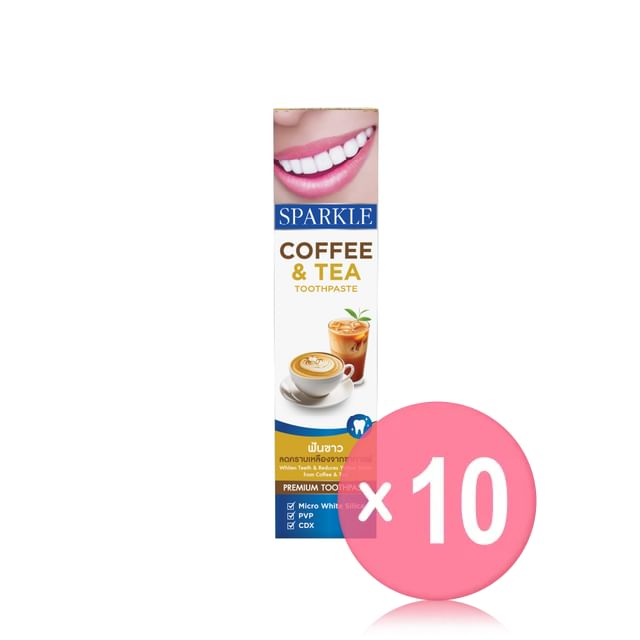 SPARKLE-Coffee Tea Drinkers Whitening Toothpaste 10pcs Bundle Set