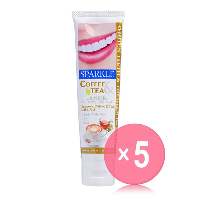 SPARKLE-Coffee Tea Drinkers Whitening Toothpaste 5pcs Bundle Set