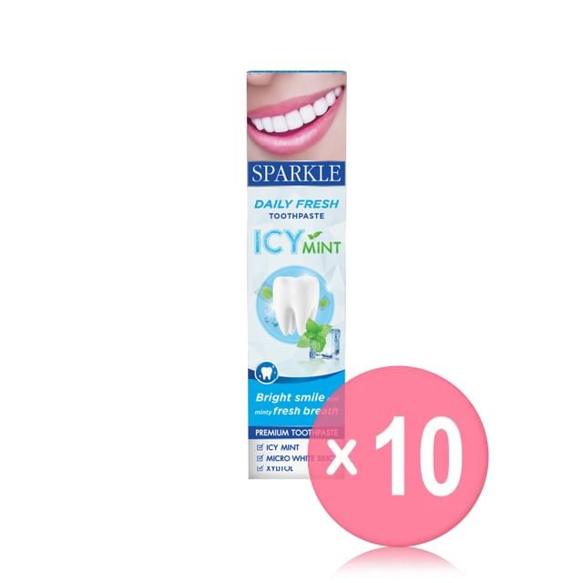 SPARKLE-Daily Fresh White Icy Mint Toothpaste 10pcs Bundle Set