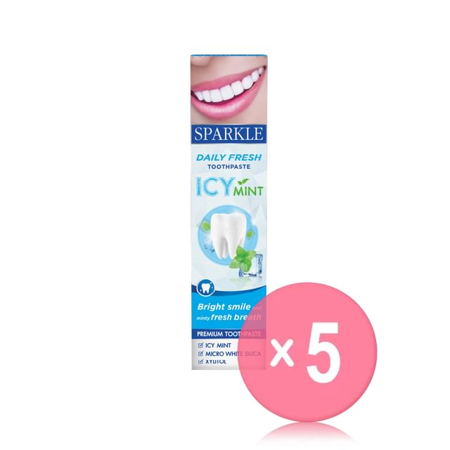 SPARKLE-Daily Fresh White Icy Mint Toothpaste 5pcs Bundle Set