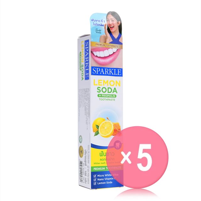 SPARKLE-Double White Lemon Soda Propolis Toothpaste 5pcs Bundle Set