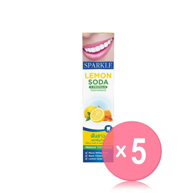 SPARKLE-Double White Toothpaste Lemon Soda 5pcs Bundle Set