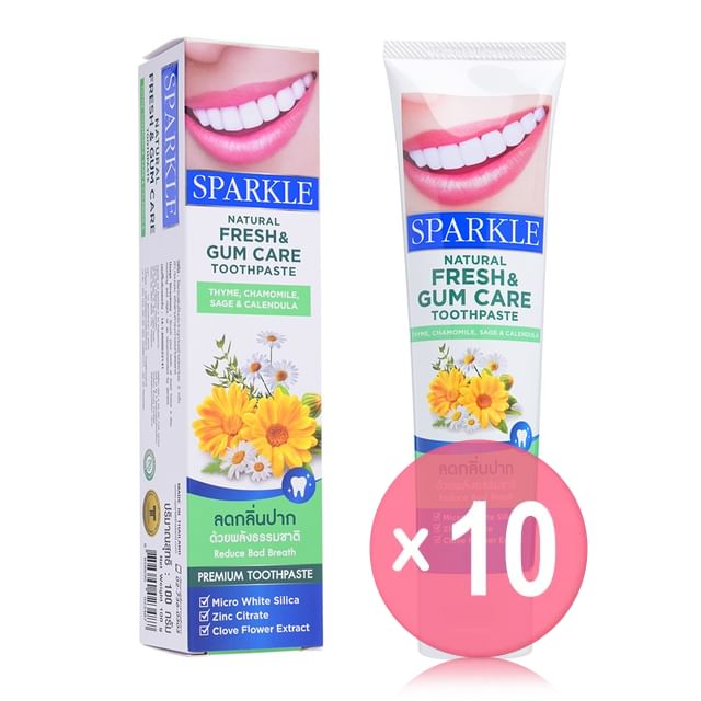 SPARKLE-Natural Fresh Gum Care Toothpaste 10pcs Bundle Set