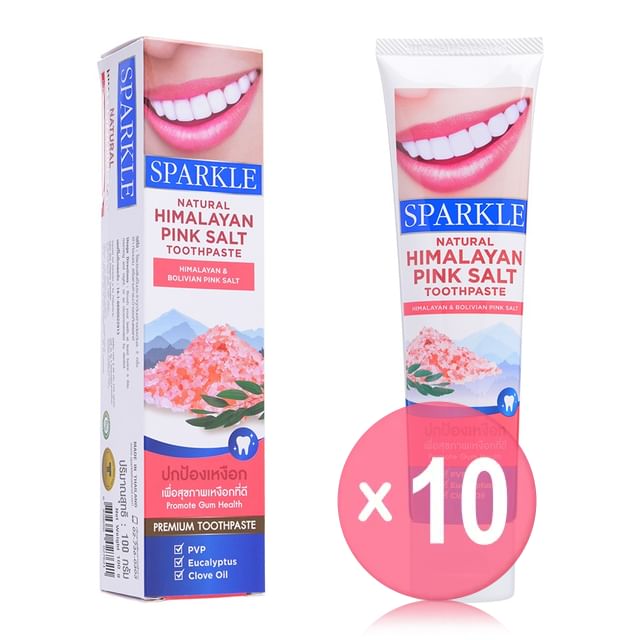 SPARKLE-Natural Himalayan Pink Salt Toothpaste 10pcs Bundle Set