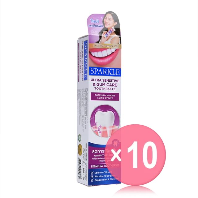SPARKLE-Ultra Sensitive Gum Care Toothpaste 10pcs Bundle Set
