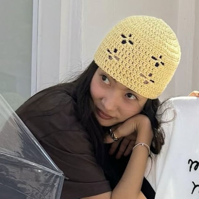 Sparktage-Eyelet Knit Beanie