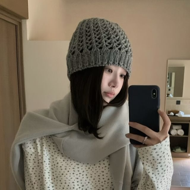 Sparktage-Openwork Knit Beanie