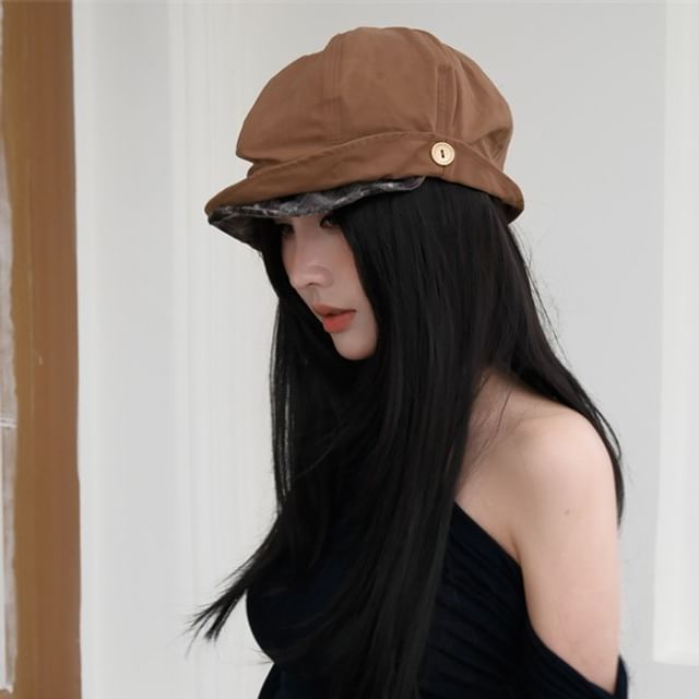 Sparktage-Plaid Lining Newsboy Cap