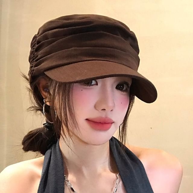 Sparktage-Ruched Newsboy Cap