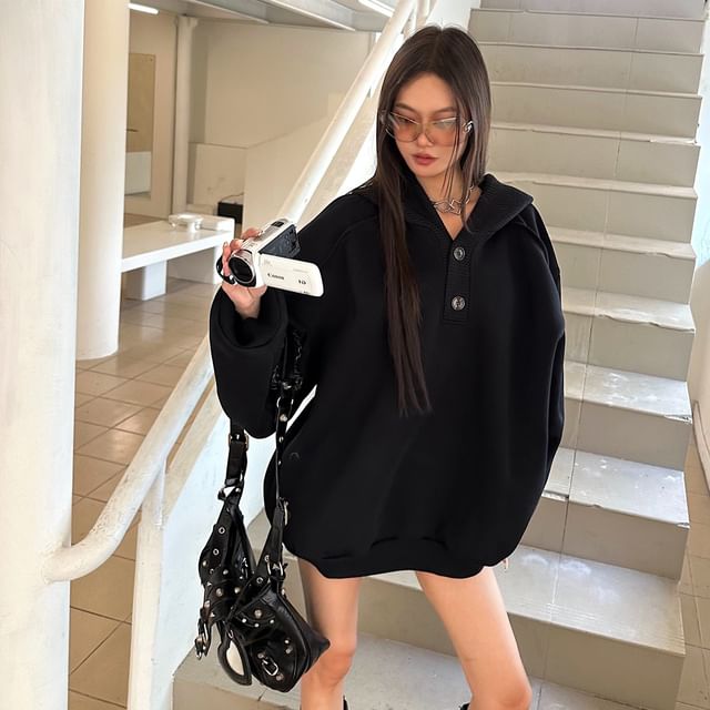 SPUCIKLEI-Plain Oversized Hoodie