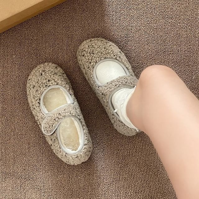 STEPUP-Fleece Mary Jane Shoes