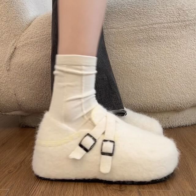 STEPUP-Platform Buckled Slip Ons
