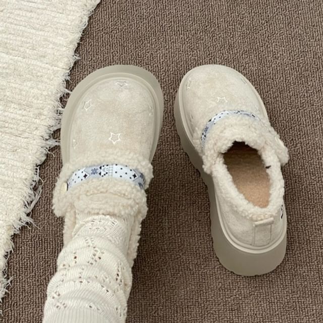 STEPUP-Platform Fleece Lined Ankle Snow Boots