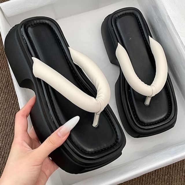 STEPUP-Platform Thong Sandals