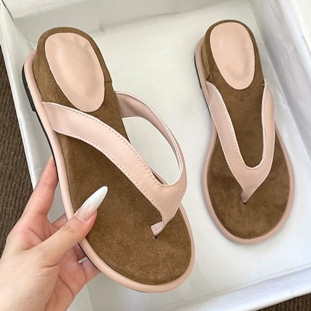 STEPUP-Wedge Thong Sandals