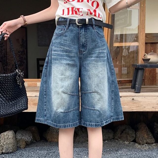 Strawolf-Mid Rise Washed Jorts