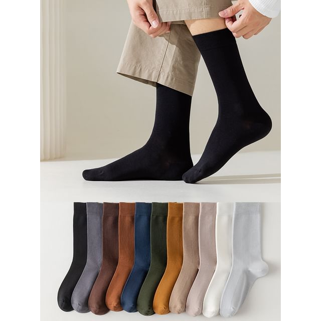 Strideling-Set Of 4 Pairs Plain Crew Socks